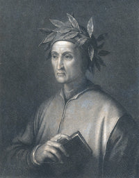 Dante Alighieri Poster Print showcasing the Italian poet's artwork.