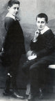 Marcel Proust with Brother Robert 1885 Poster Print