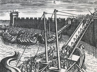 Scaling Ladders Ancient Roman Warfare Poster Print