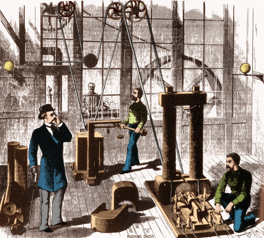 Thomas Edison's Electric Generator 1880 Poster Print