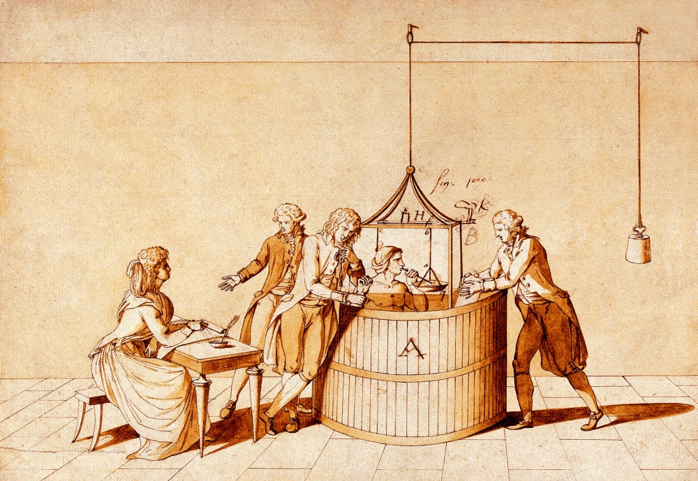 Lavoisier's Respiration Experiments Poster Print from the 1770s