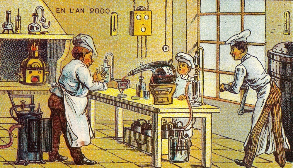 Model Kitchen 1900s French Postcard Poster Print