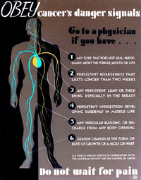 Cancer's Danger Signals 1938 Poster Print by Science Source