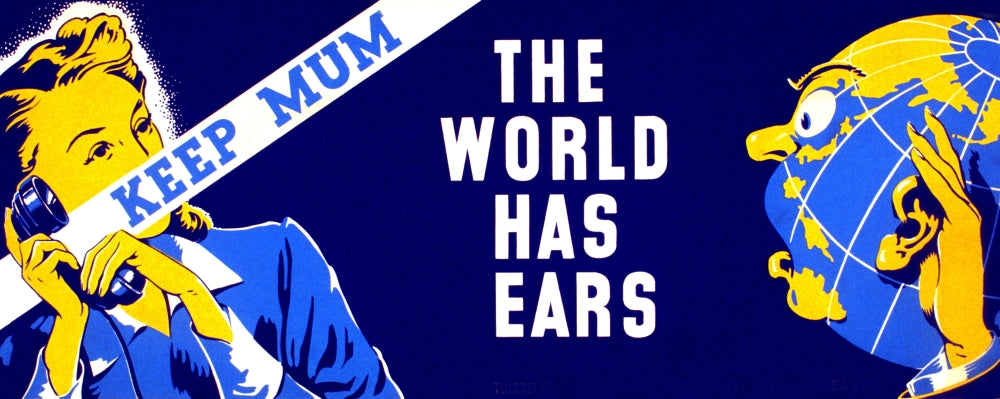 WWII Careless Talk FAP Poster Print - Historical decor piece