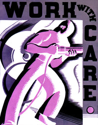 Workplace Safety 1937 Poster Print showcasing vintage safety design.