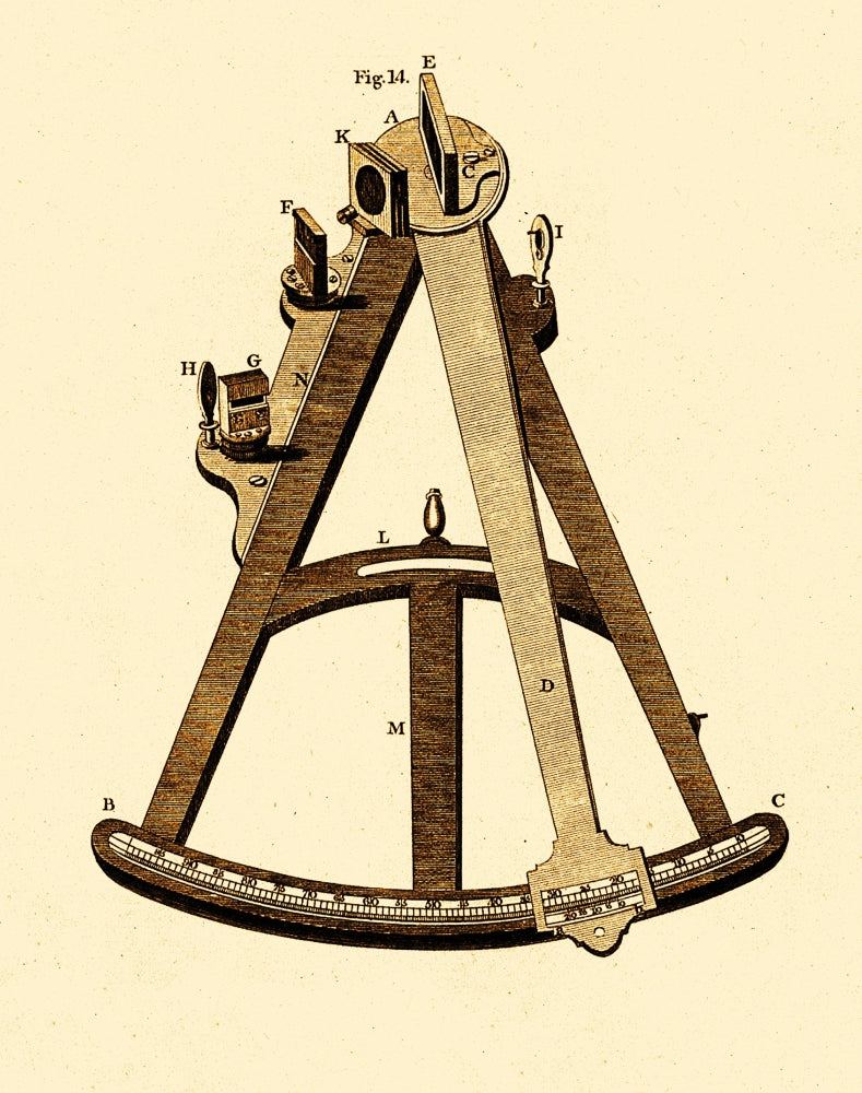 Sextant Navigational Instrument Poster Print from 1791