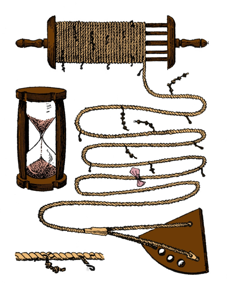 Chip Log Navigational Tool Poster Print showcasing maritime history.