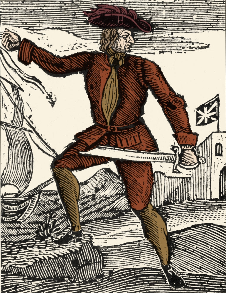 Howell Davis Welsh Pirate Poster Print showcasing adventure and history.