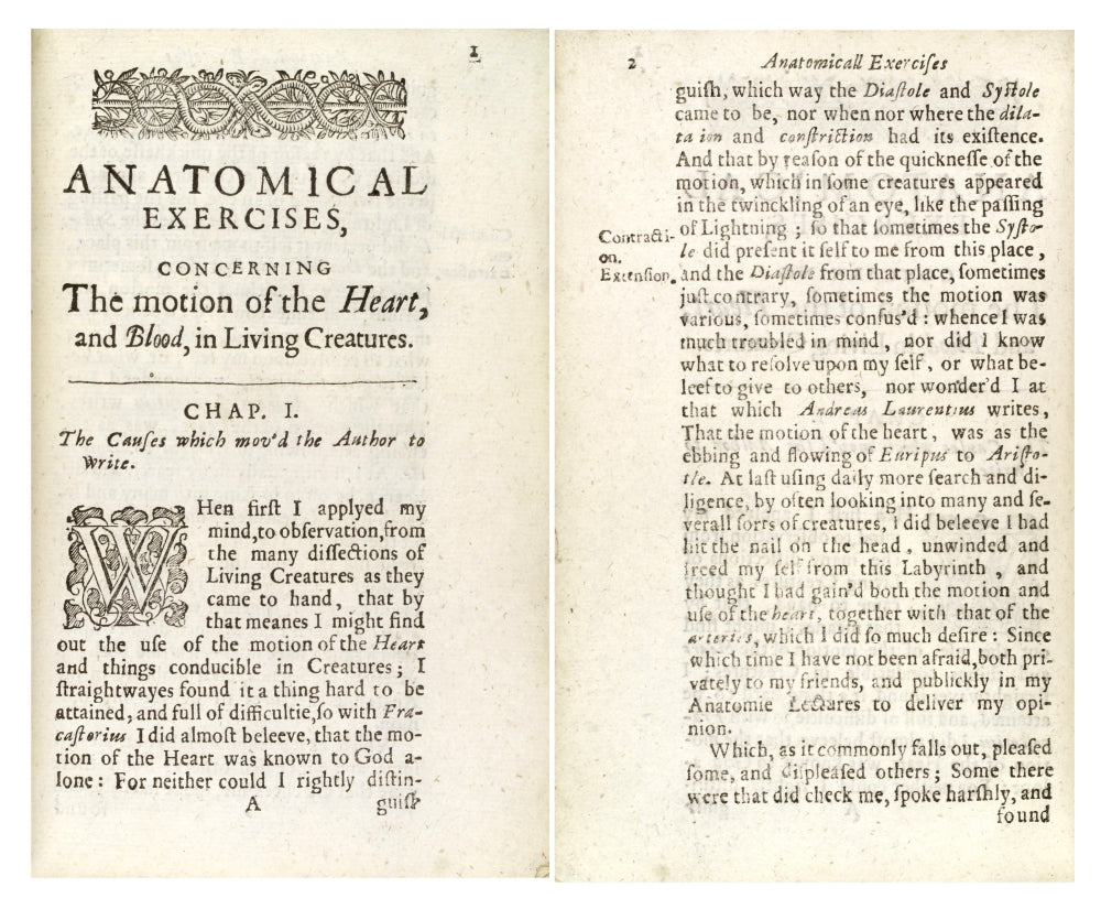 De Motu Cordis Poster Print by Science Source from 1628, showcasing William Harvey's work.