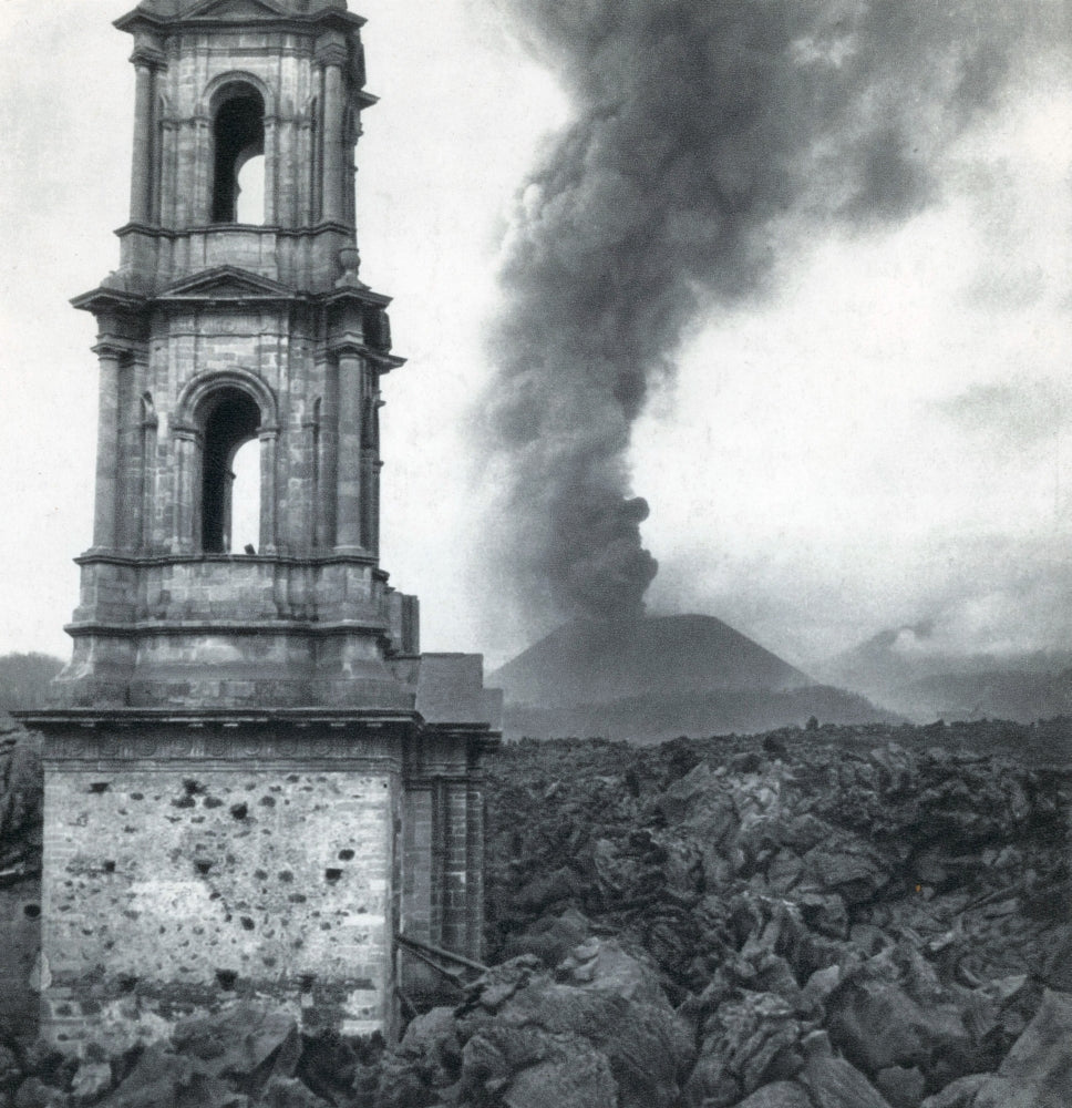 Parcutin Eruption 1943 Poster Print showcasing volcanic activity.