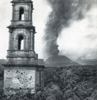 Parcutin Eruption 1943 Poster Print showcasing volcanic activity.
