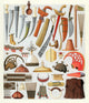 Oceania Islanders Weapons 1880s Poster Print showcasing traditional craftsmanship.
