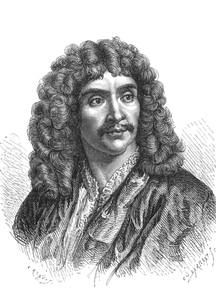Molière Poster Print showcasing the French playwright, perfect for home decor.