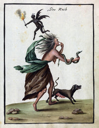 Demonology 18th Century Poster Print showcasing supernatural artwork.