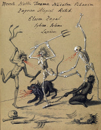 Demonology 18th Century Poster Print showcasing historical art
