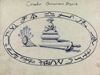 Magic Circle Cabbalistic Symbols 18th Century Poster Print