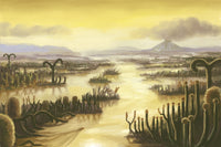 Devonian Period Landscape Artwork Poster Print by Spencer Sutton