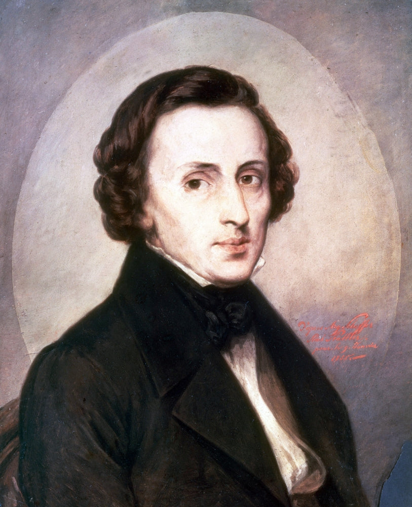 Frédéric Chopin poster print showcasing the iconic Polish composer