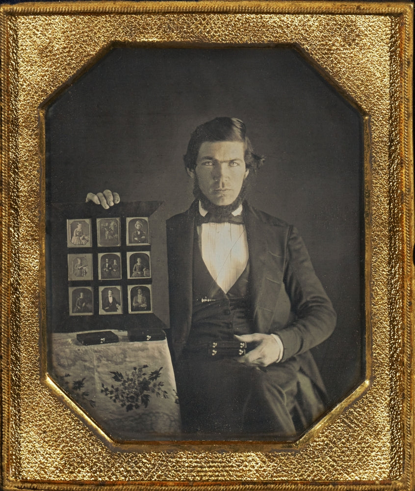 Daguerreotypist Displaying His Work 1845 Art Poster Print