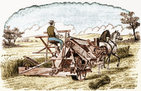 McCormick Harvester and Twine Binder 1884 poster print showcasing vintage agricultural machinery.