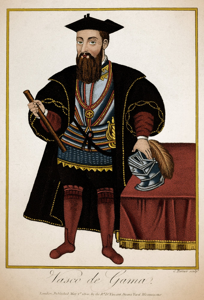 Vasco da Gama Poster Print showcasing the Portuguese explorer's legacy.