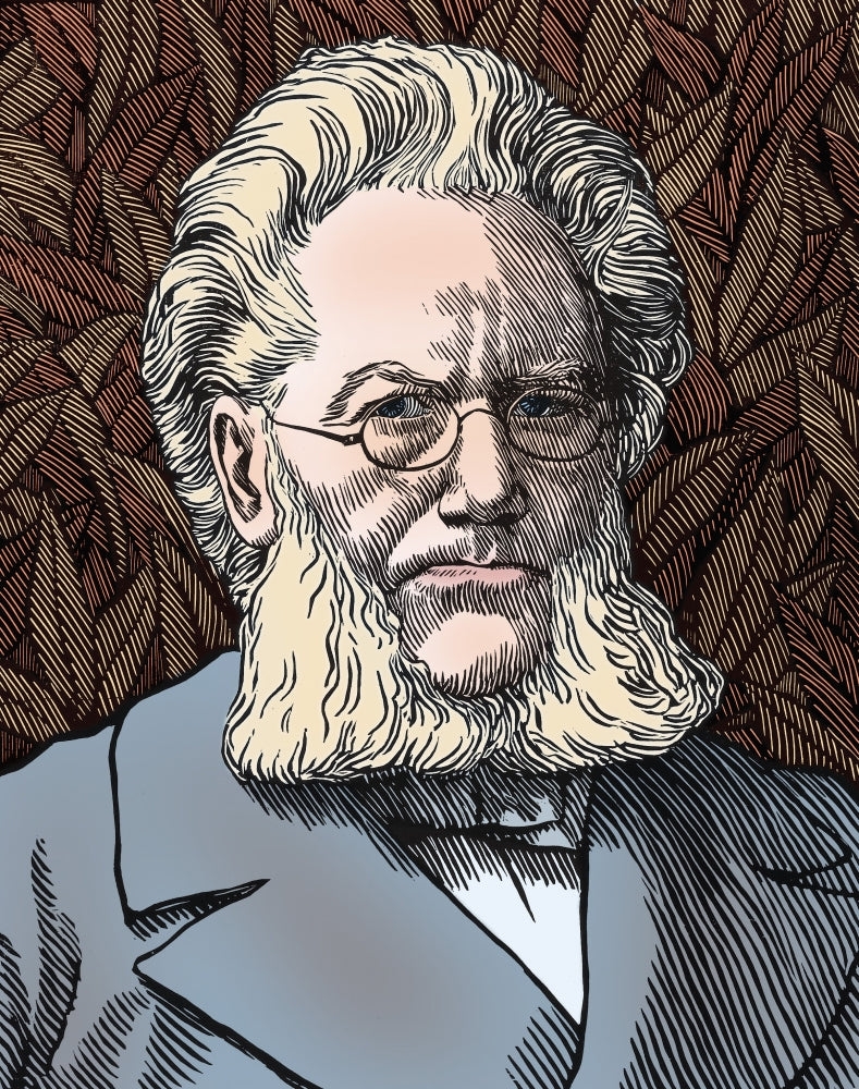 Henrik Ibsen Norwegian Playwright Poster Print