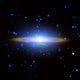 Sombrero Galaxy M104 Poster Print showcasing the stunning spiral structure of the galaxy.