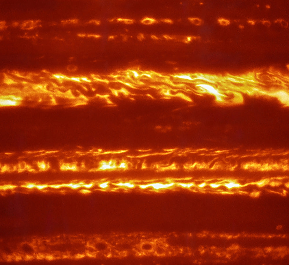Infrared Jupiter Poster Print showcasing vibrant colors and details