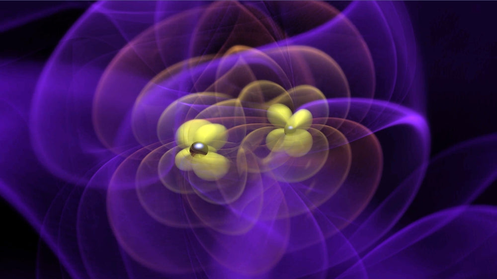 Gravitational Waves Emitted by Black Holes Poster Print showcasing cosmic phenomena.