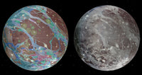 Ganymede, Jupiter's Largest Moon Poster Print showcasing the beauty of space