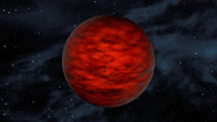 Brown Dwarf Star Poster Print showcasing a celestial body