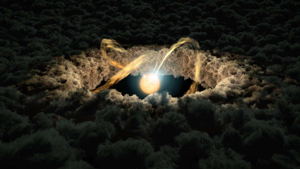Protoplanetary Disk Poster Print showcasing the formation of planetary systems.