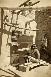 Hopi Blanket Maker, c. 1899 Poster Print showcasing Native American weaving art.