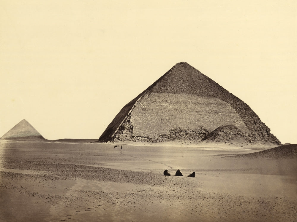 Pyramids of Dahshur, Egypt Poster Print showcasing ancient architecture