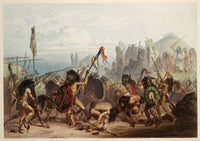Bison Dance Poster Print showcasing Mandan Indians culture