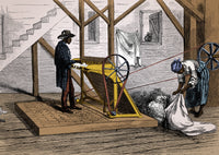 Cotton Gin 19th Century Poster Print depicting historical agriculture.