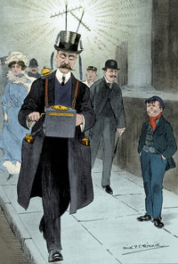 Portable Radio 1909 Poster Print showcasing vintage technology.