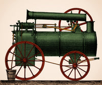 Steam Powered Traction Engine 19th Century Poster Print