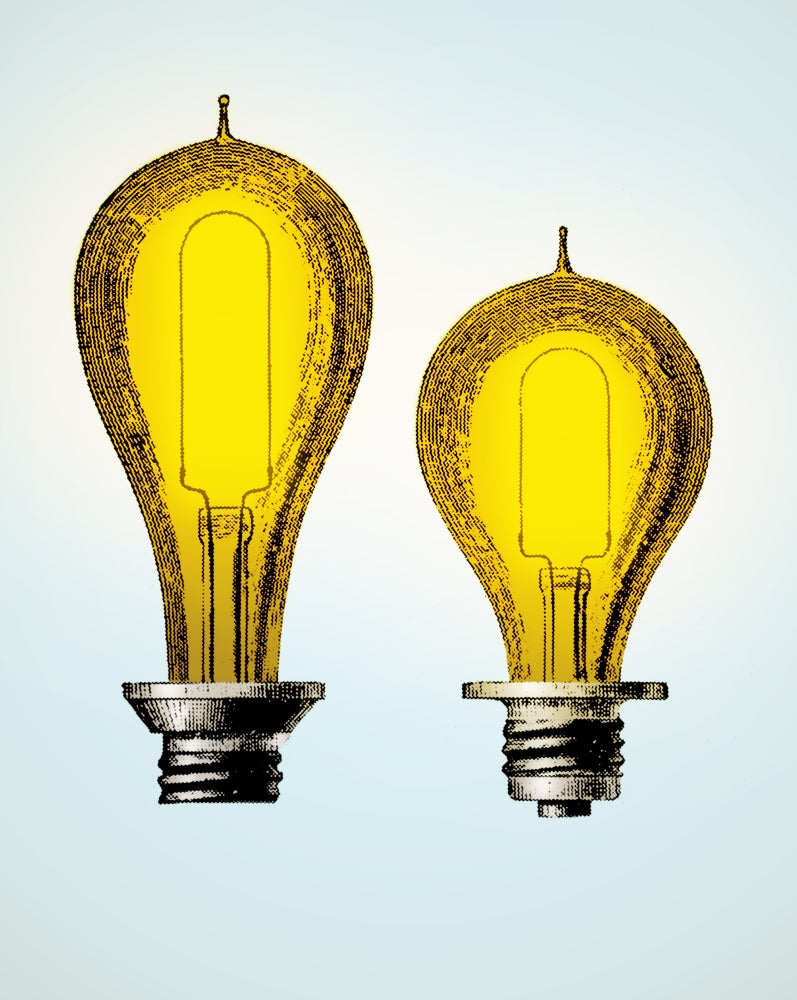 Thomas Edison Incandescent Lamp poster print from the 1880s.