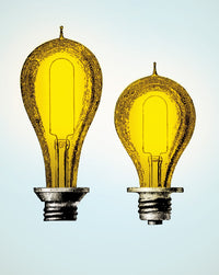 Thomas Edison Incandescent Lamp poster print from the 1880s.