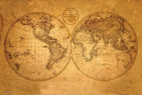 Vintage World Map Poster Print - 22x34 | Posterazzi