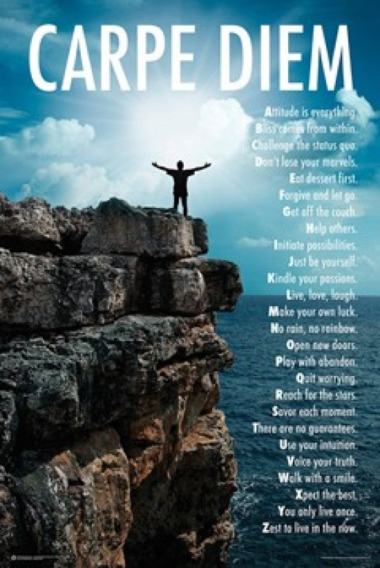 Carpe Diem Alphabet Poster Print - 22x34 Rolled Poster