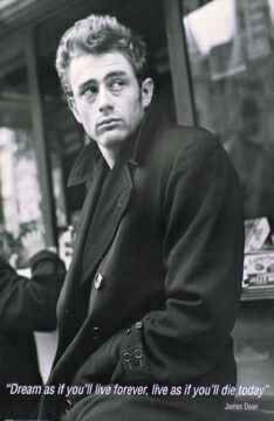 James Dean Dream as if You Live Poster - 24x36 size
