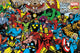 Marvel Retro Line Up Poster Print - 24x36 Rolled Poster