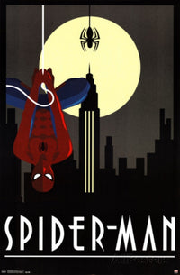Spiderman Art Deco Poster Print - 24x36 Rolled Poster
