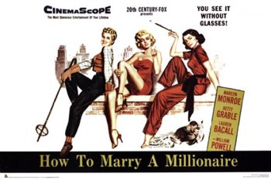 How to Marry a Millionaire Movie Poster Print - 34x22