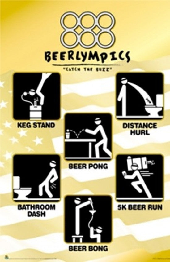 BeerLympics - Catch the Buzz Poster Print 22x34