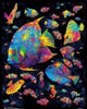 Painted Fish Poster Print featuring vibrant aquatic life.