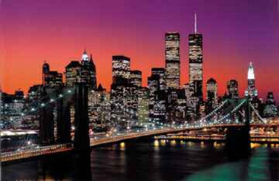 Brooklyn Bridge Sunset Poster Print - 22x34