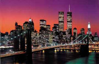 Brooklyn Bridge Sunset Poster Print - 22x34